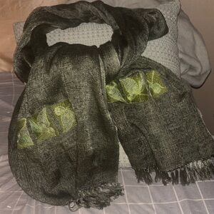 Mirado " Hay Landy" 100% Silk Beautiful Scarf with Leaf Accents